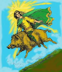 Frey riding boar